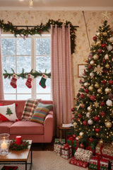 Opaque curtains- Red Cotton | Xmas edition