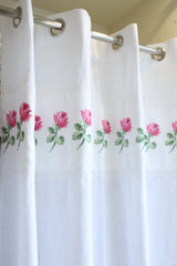 Curtains - Premium Cross Stitch Embroidery Opaque Curtain Charlotte Rose curtains