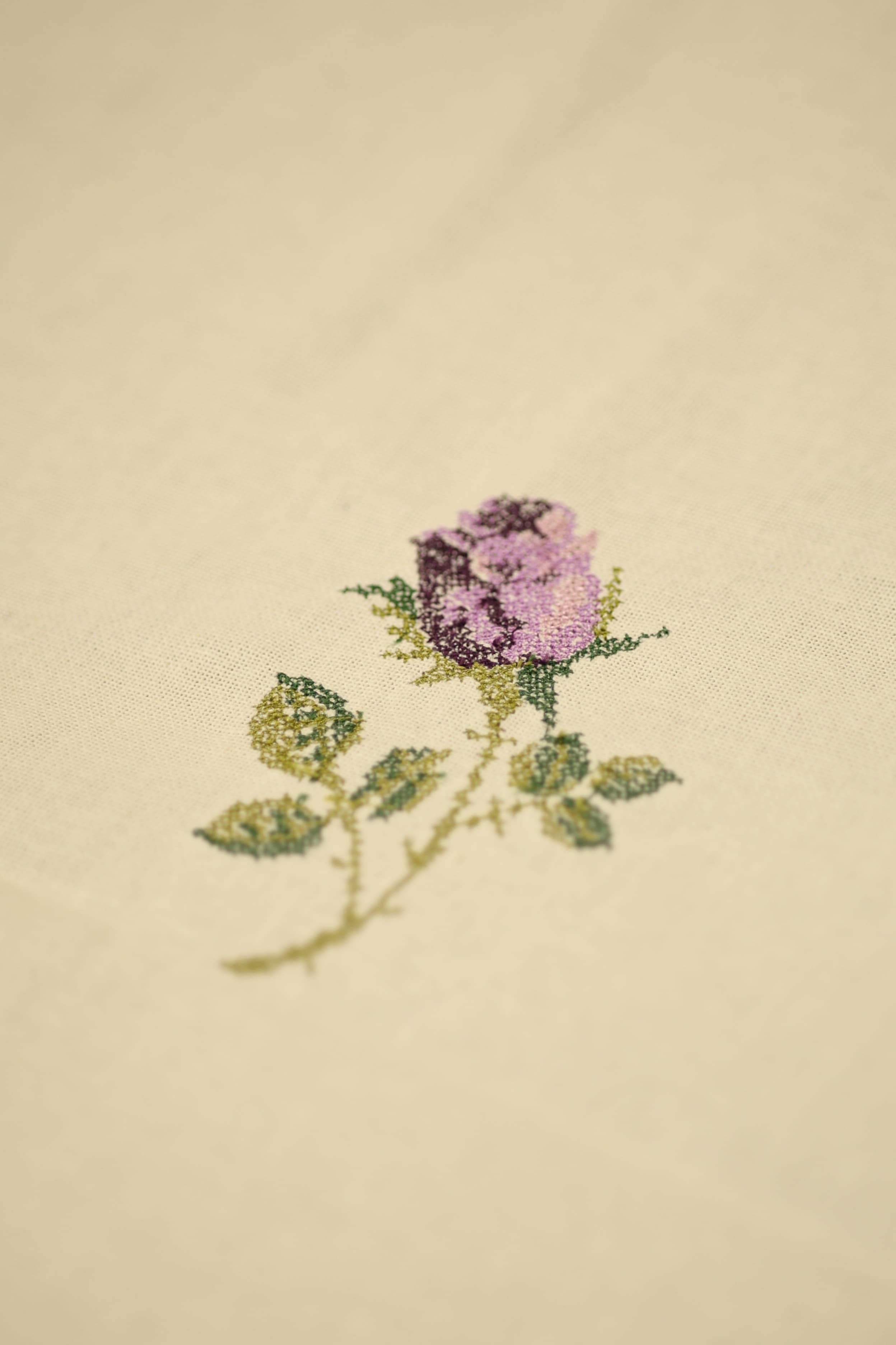 Table cloth - 6 seater cross stitch embroidery