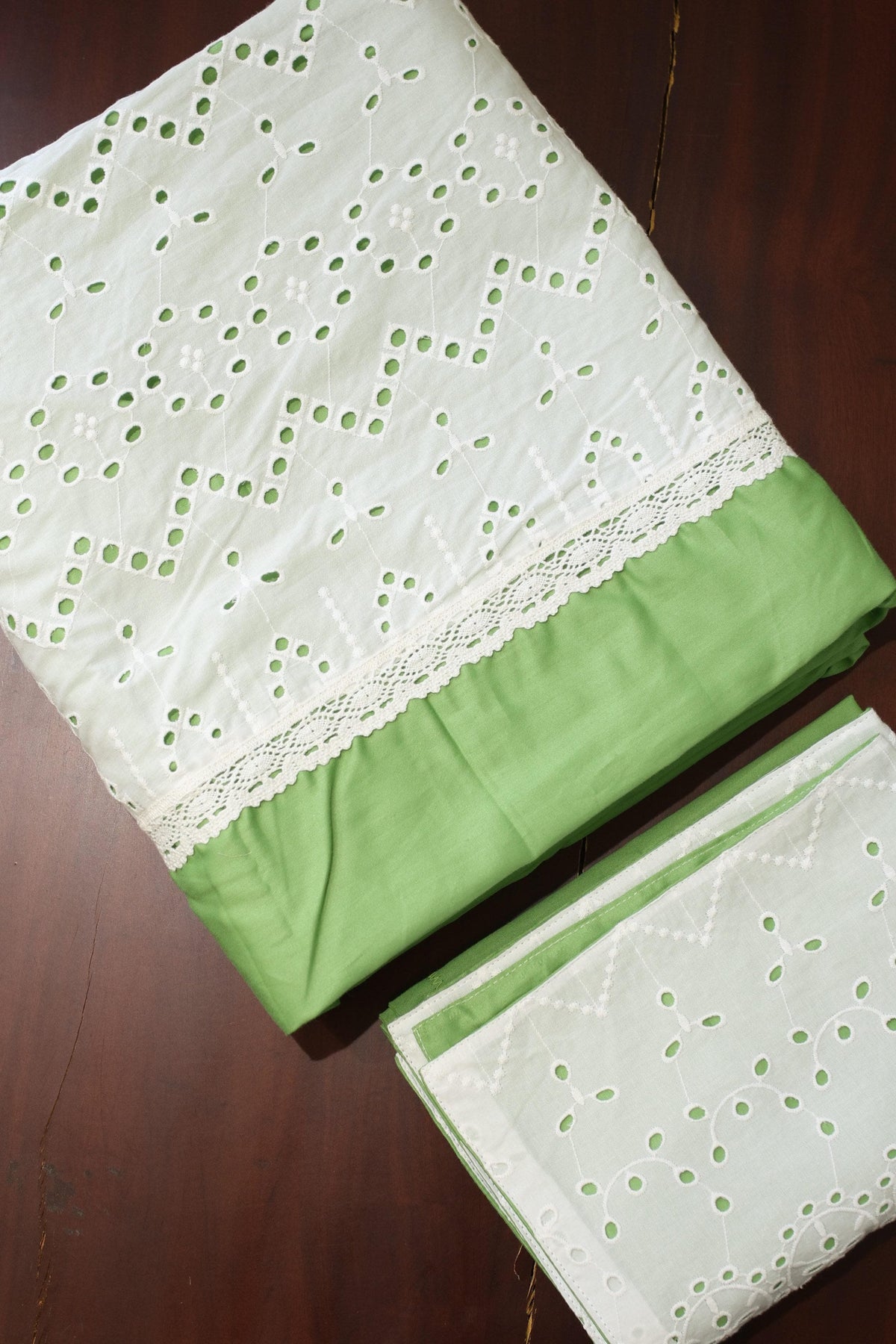 Bedsheets - Premium designer  king Hakoba lace Bedsheets dd