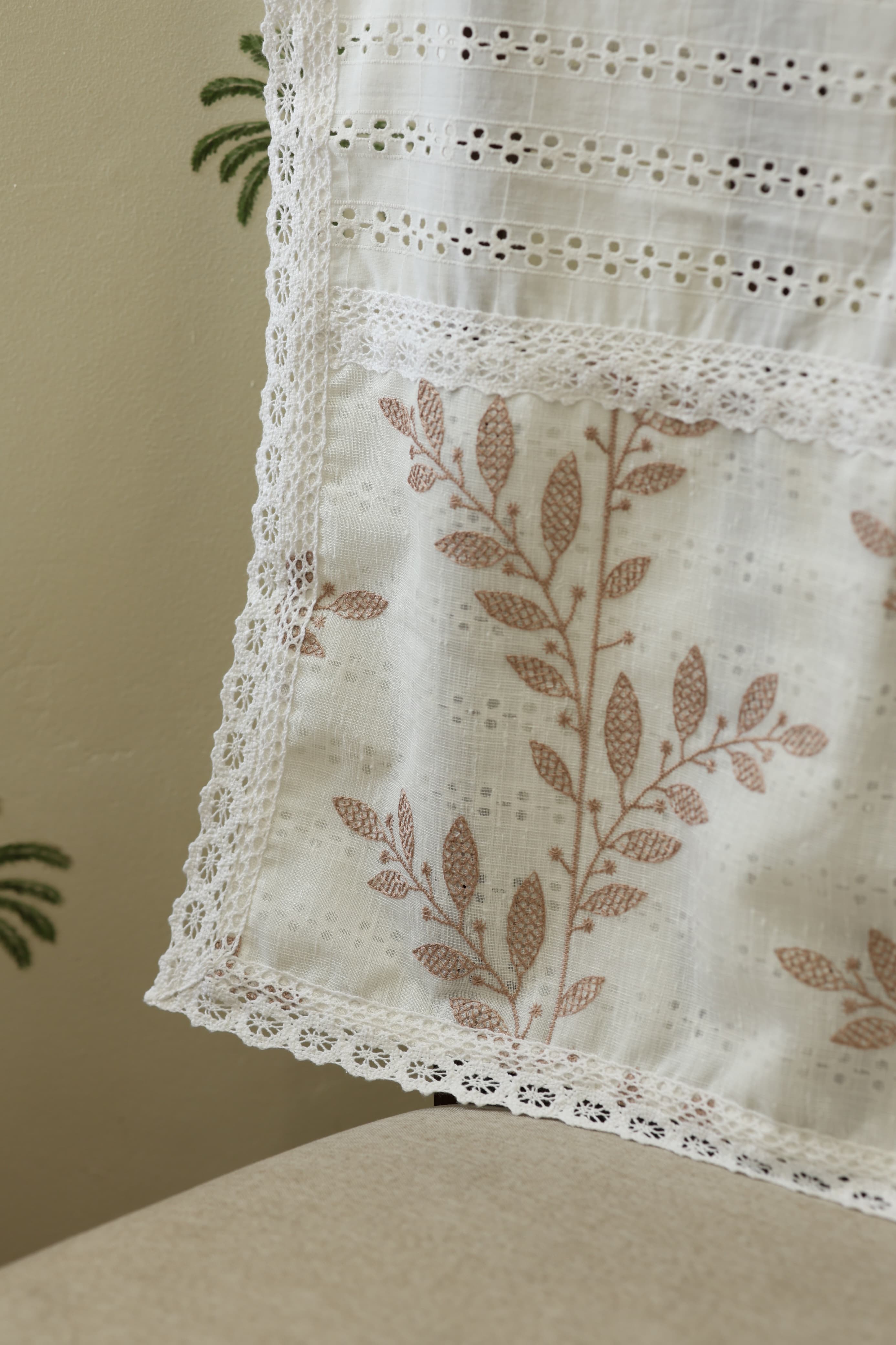 Premium embroidery designer Chair / sofa back - 3+1+1 set
