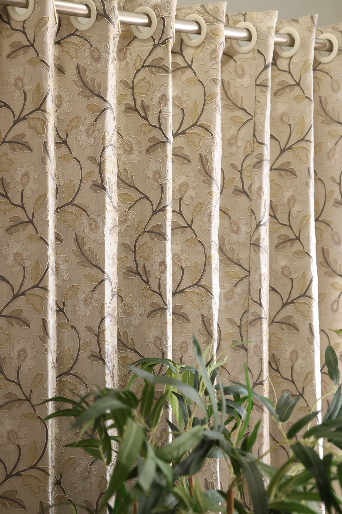 Curtains - Premium embroidery opaque curtains busan