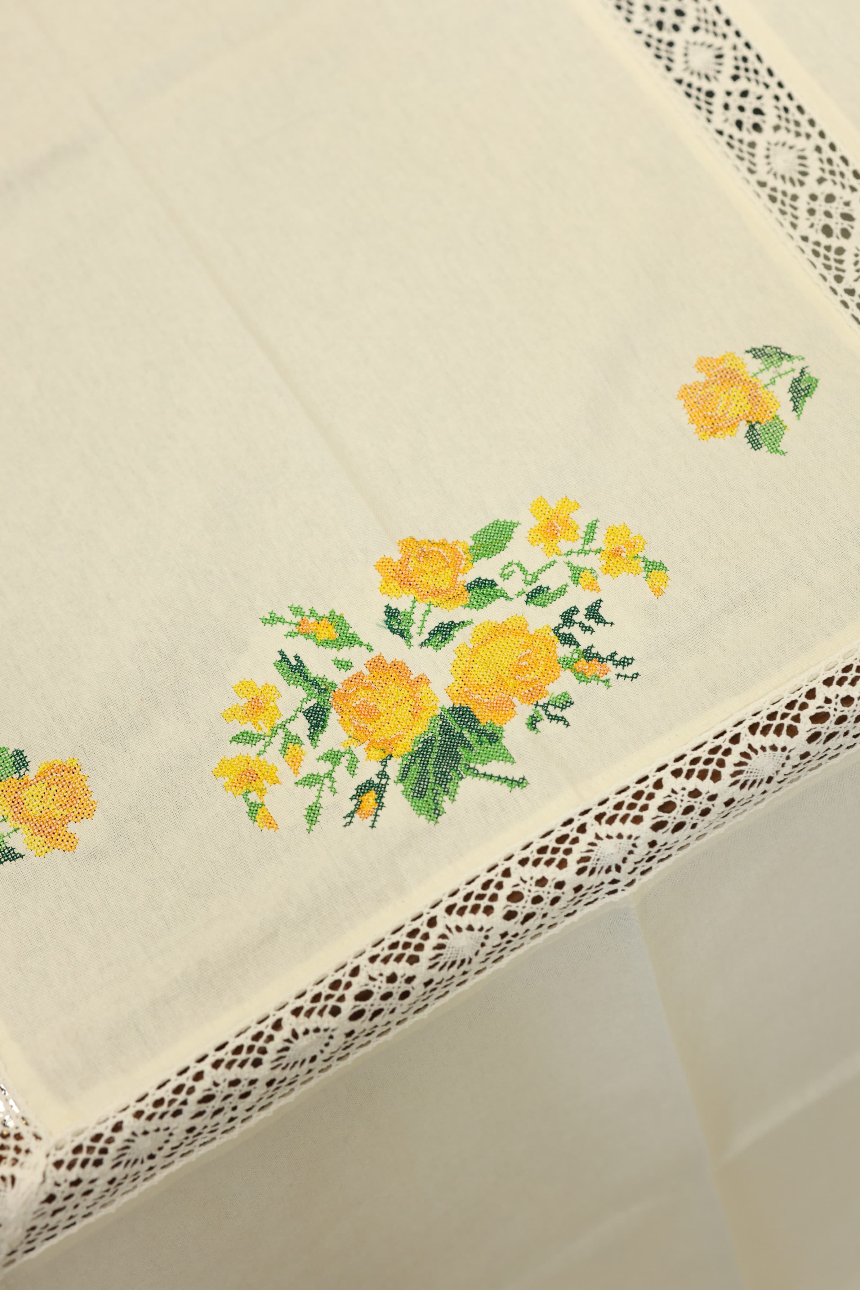 Table cloths-8 seater cross stitch embroidered