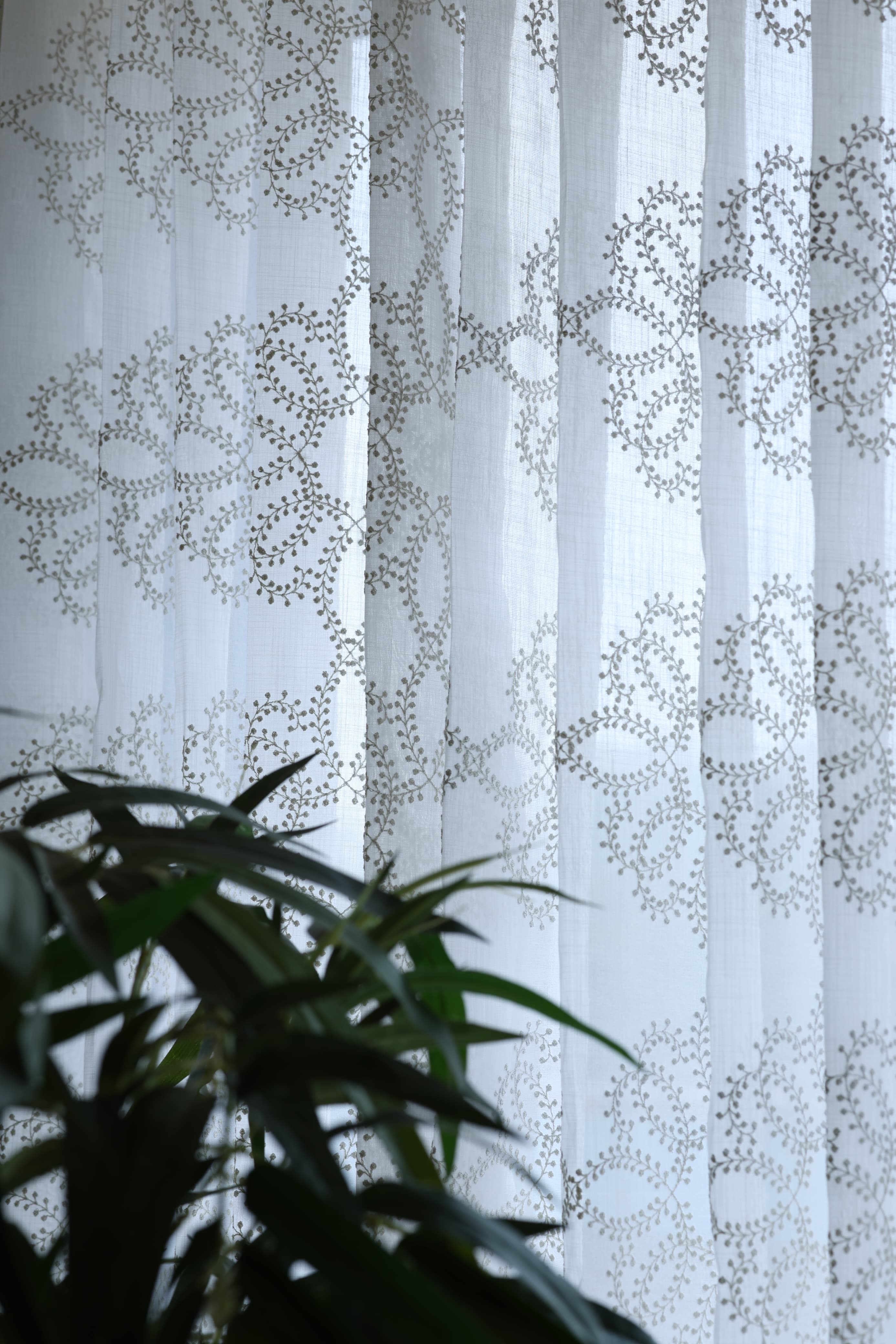 Curtains - Premium Embroidery ( white colour ) sheer curtains tamhini prebooking zinnia
