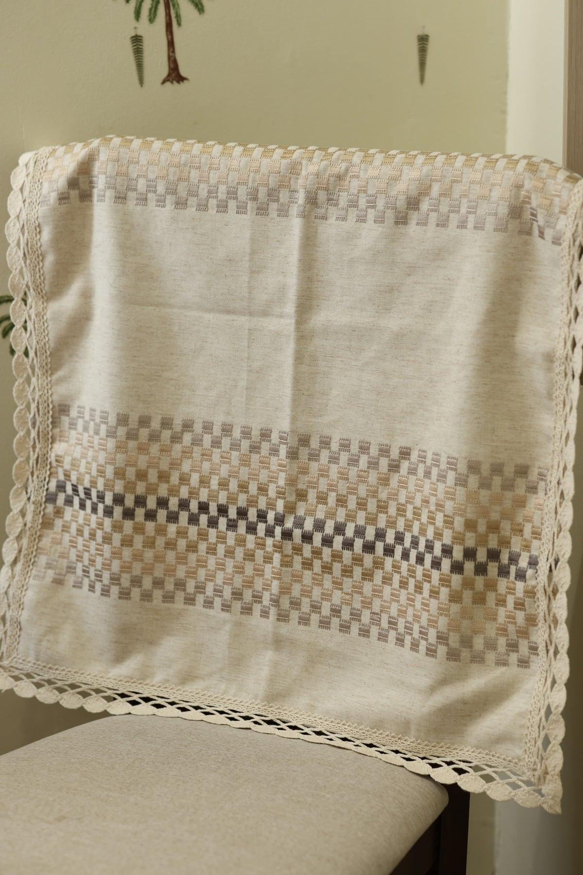 Premium embroidery designer Chair / sofa back - 3+1+1 set