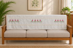 Floral Cross Stitch Embroidered Sofa Back / chair back Cover Set 3+2
