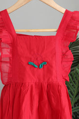Kids smocked dress 4-5 years - Xmas edition