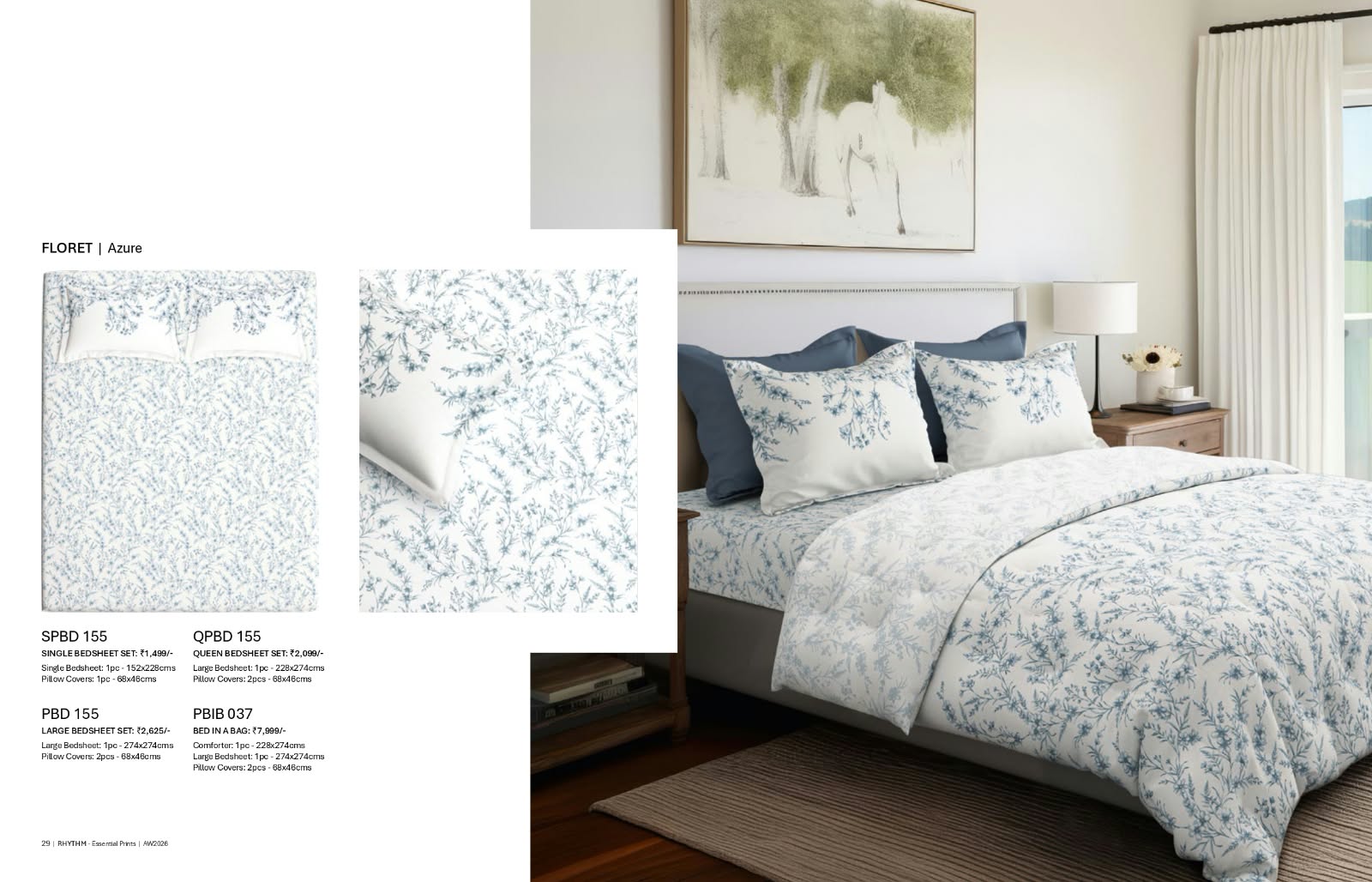 Bedsheets - Queen bedsheet set - premium soft cotton digital print Rhythm