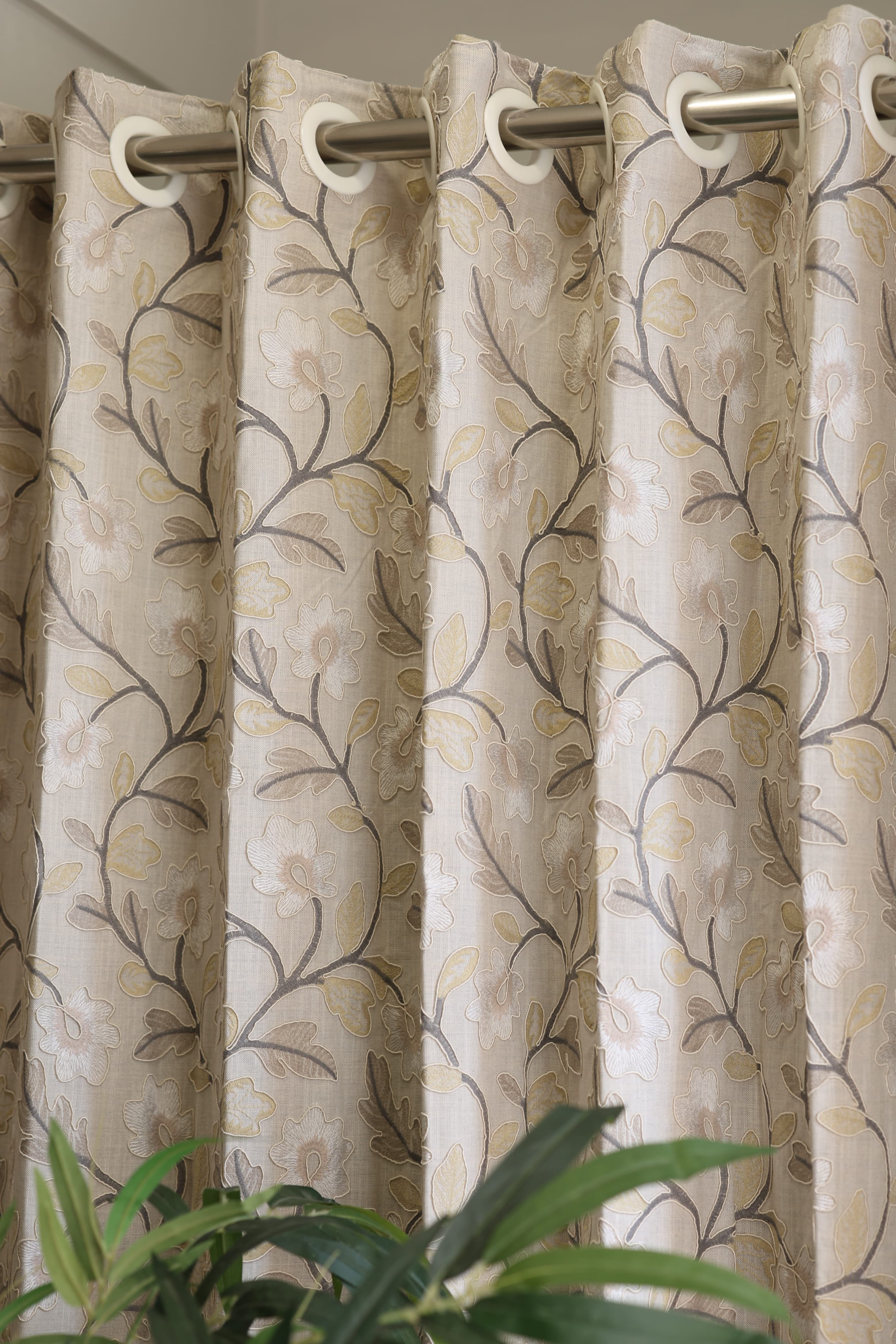 Curtains - Premium embroidery opaque curtains busan