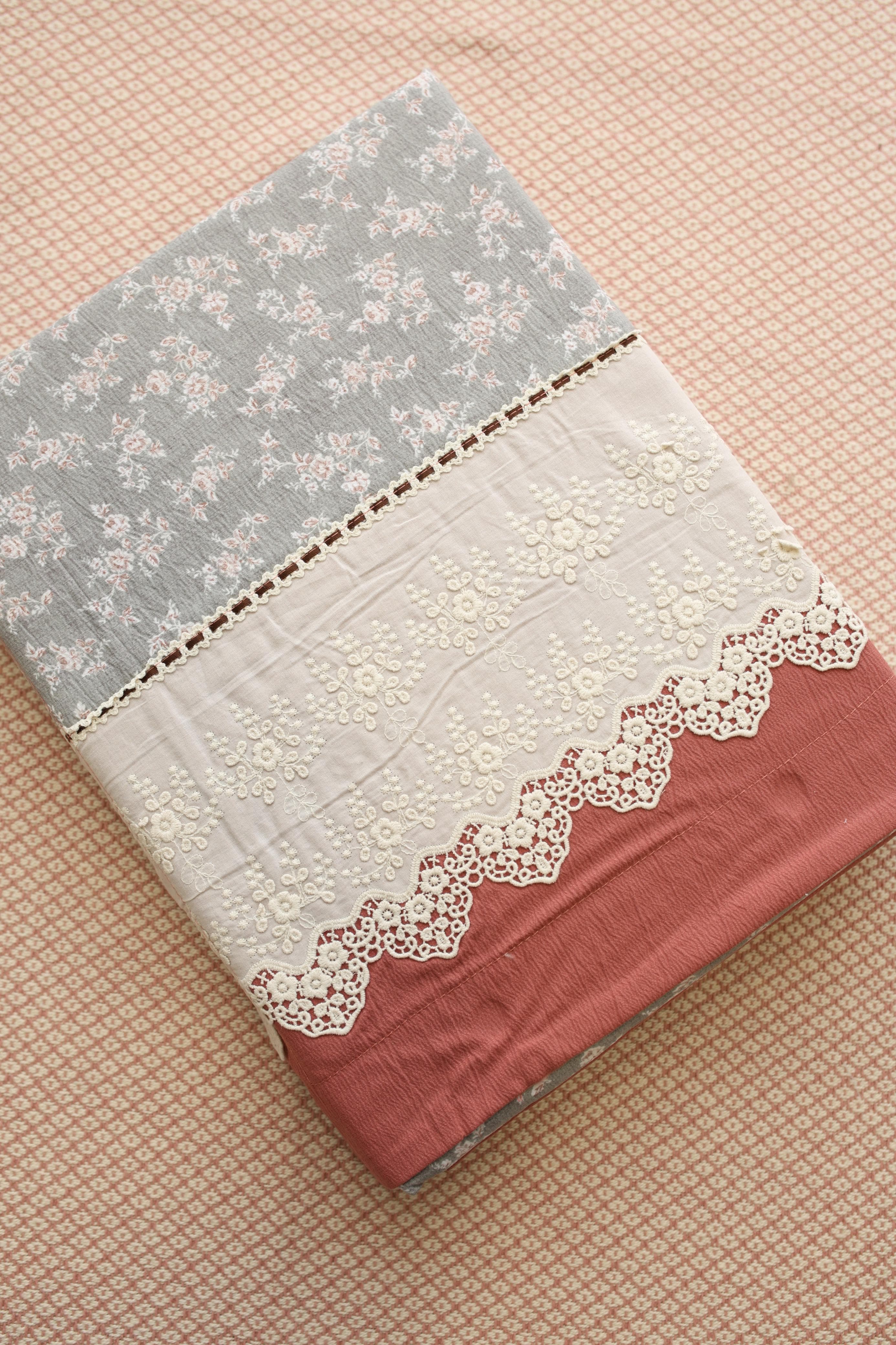 Bedsheets - Premium King soft cotton lace bedsheets majestic