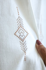 Premium Embroidery Opaque Curtain – Geometric Diamond Pattern   Prebooking