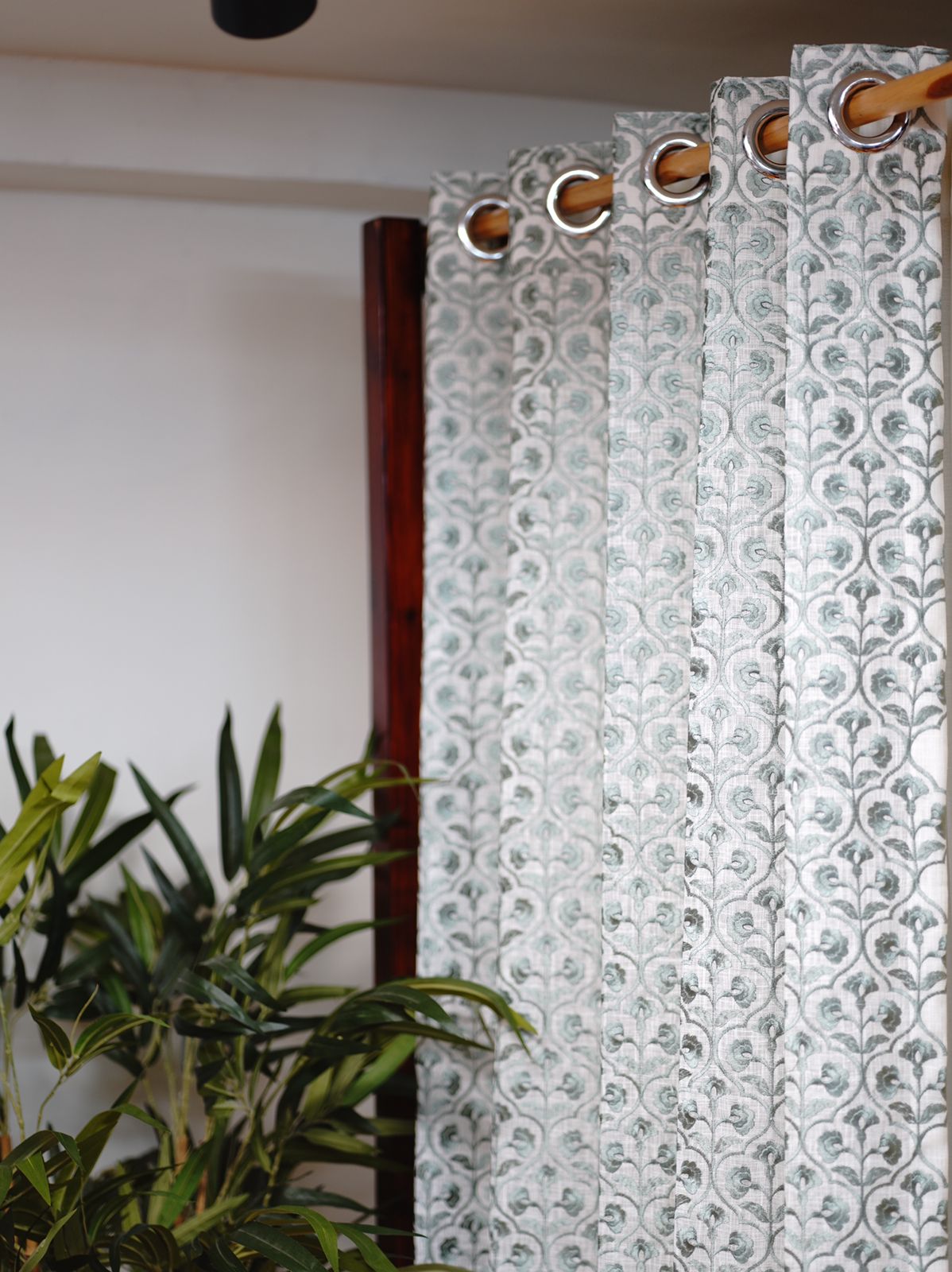 Curtains-Premium embroidered sheer curtains