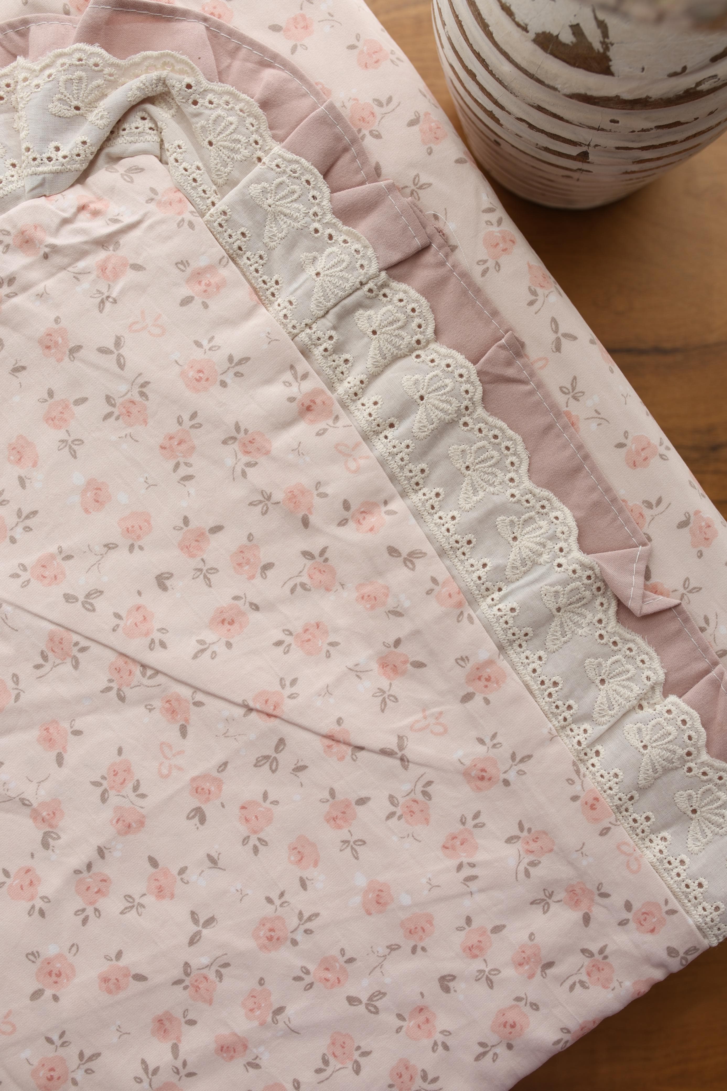 Bedsheets - Premium King soft cotton lace bedsheets majestic