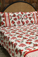 Queen Size Christmas Theme Bedsheet Set - Xmas Edition