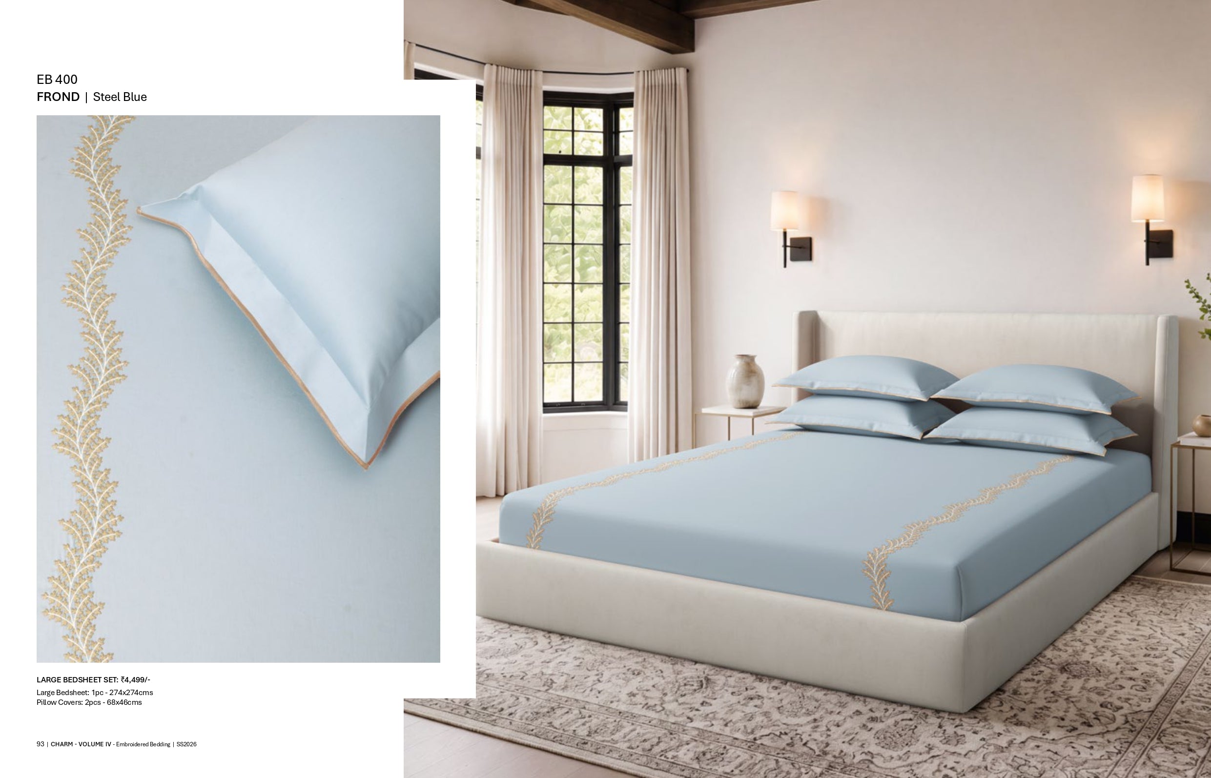 Bedsheets - King Premium machine embroidery bedsheets Sansaar : Saembro