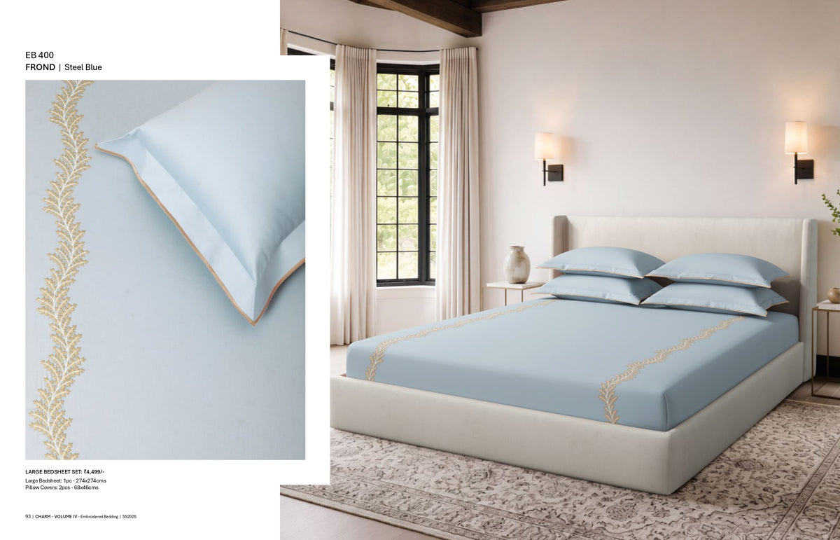 Bedsheets - King Premium machine embroidery bedsheets Sansaar : Saembro
