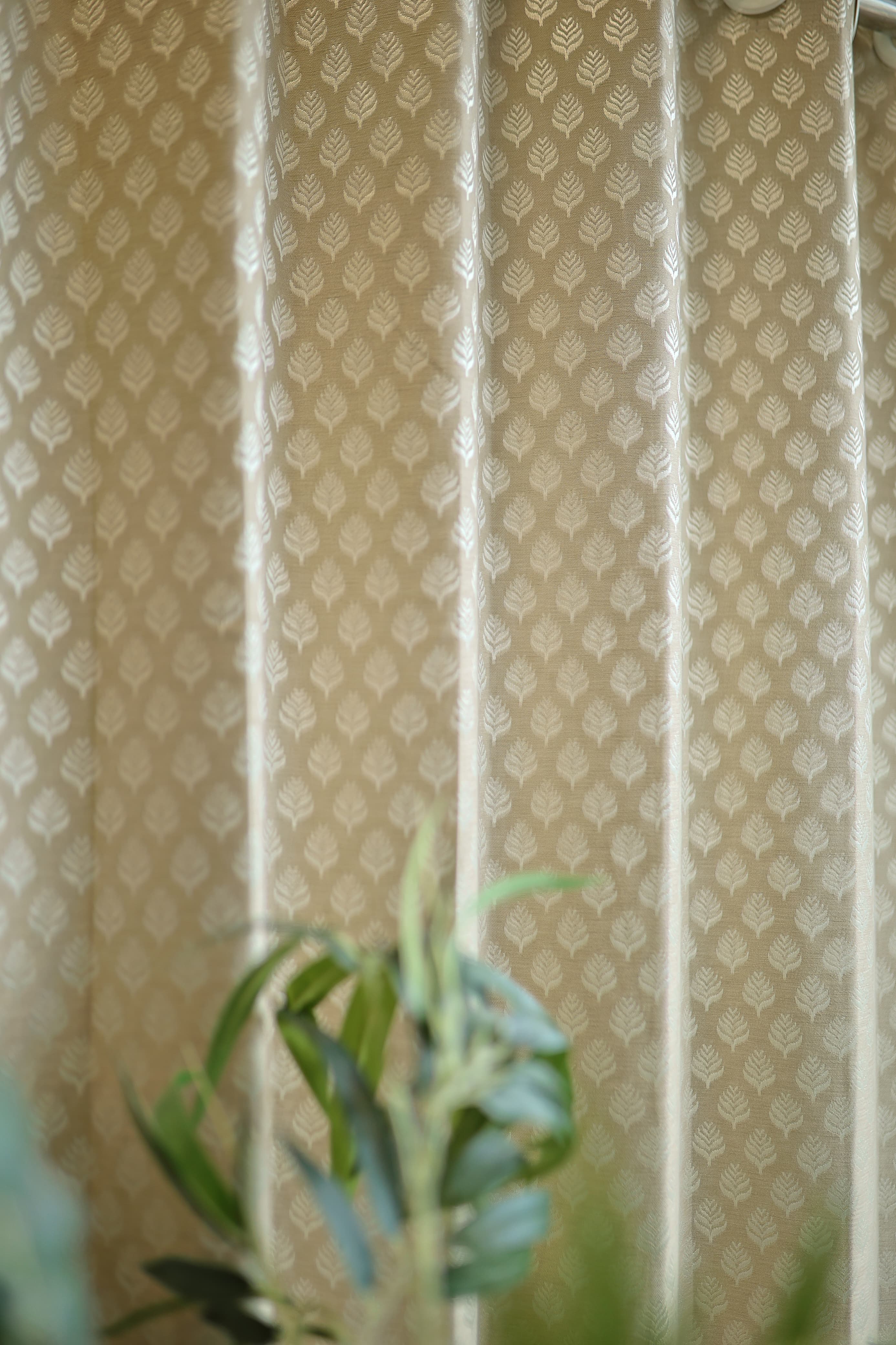 Curtains-Opaque self printed opaque curtains