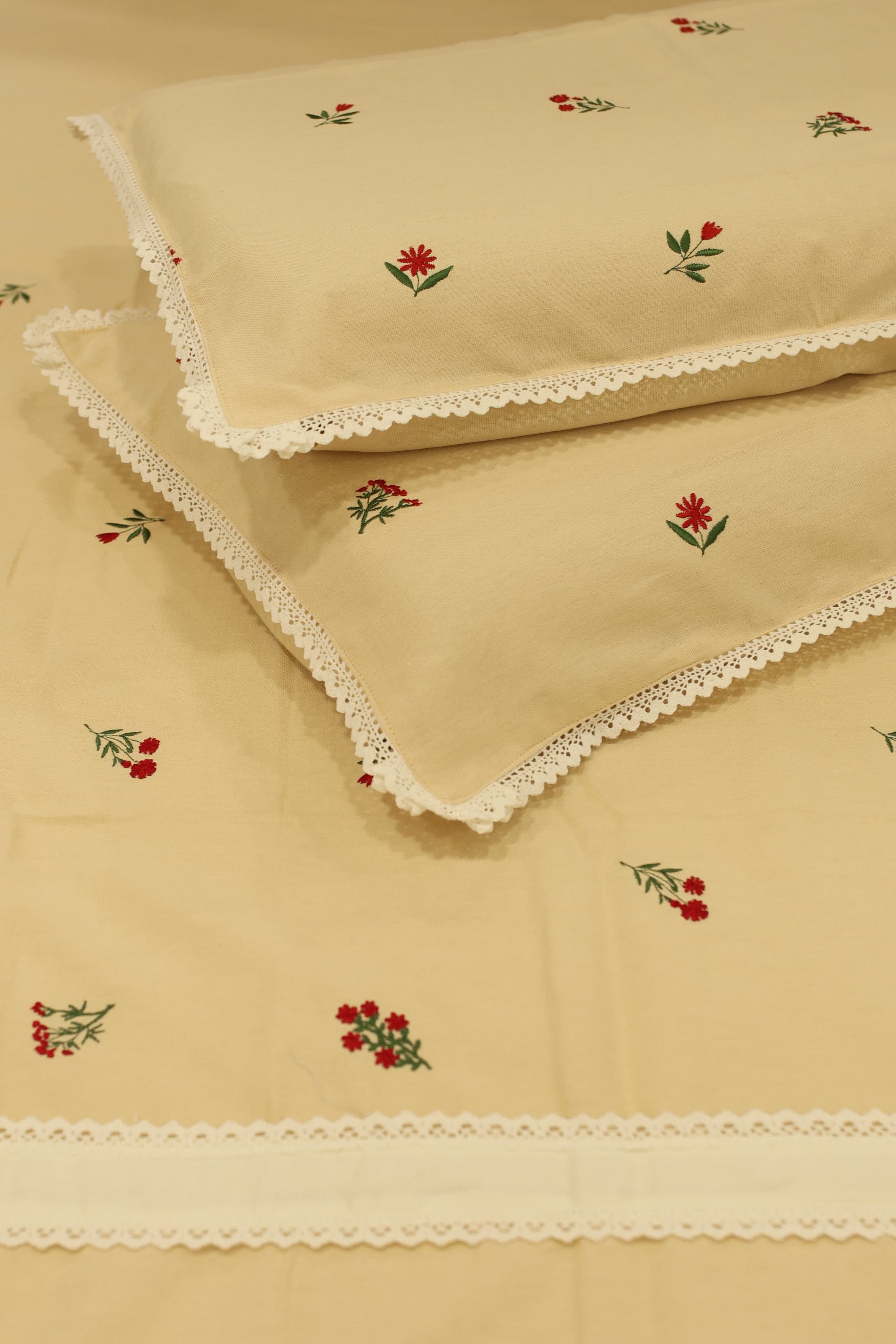 Bedsheets - King premium machine embroidery bedsheets