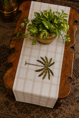 Onam Striped Table Runner - 6 seater (Embroidery)