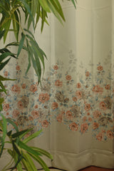Curtains:English floral printed curtains(sheer and opaque)