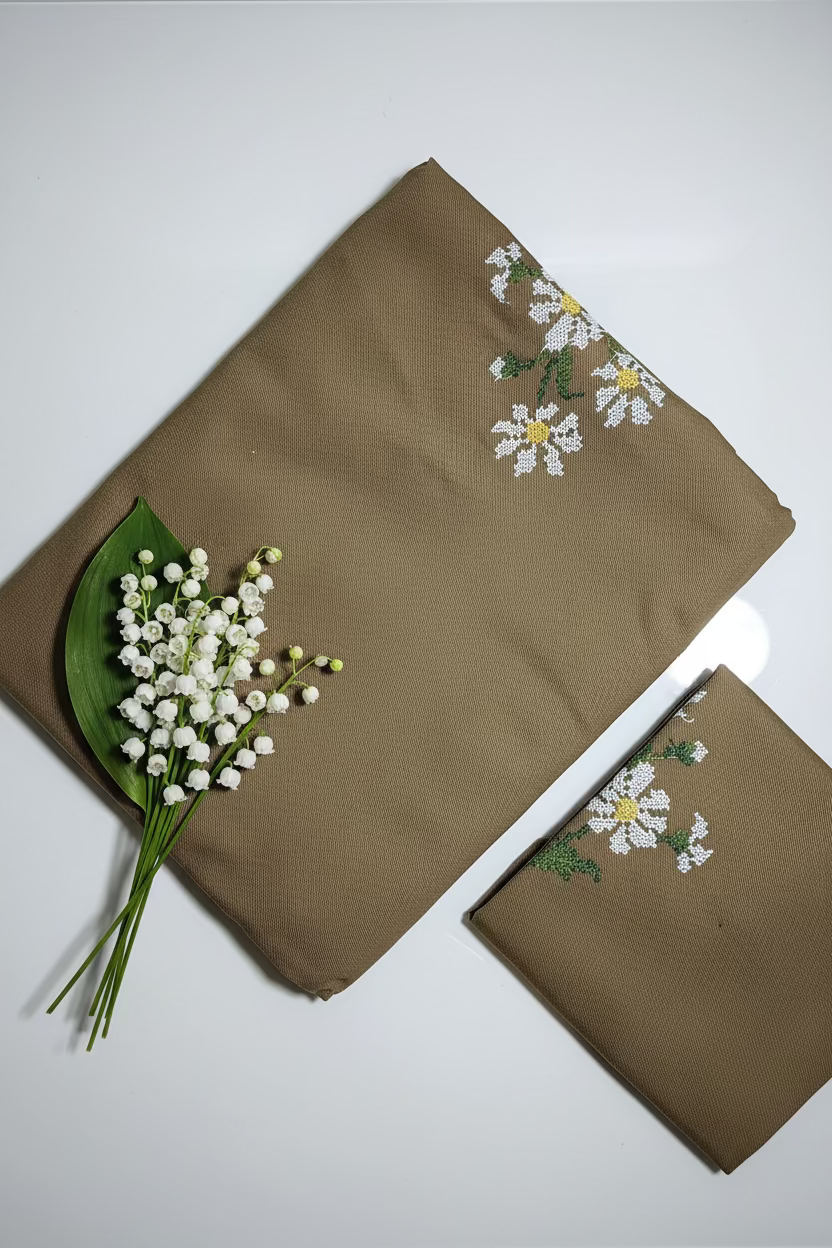 Bedsheets - Single Cross stitch embroidery bedsheets