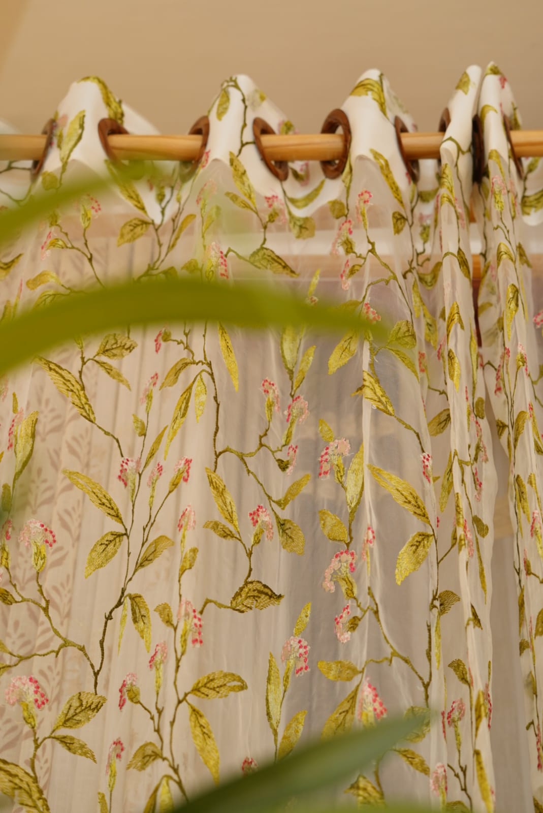 Curtains - Premium embroidery sheer curtain prebooking  (description )