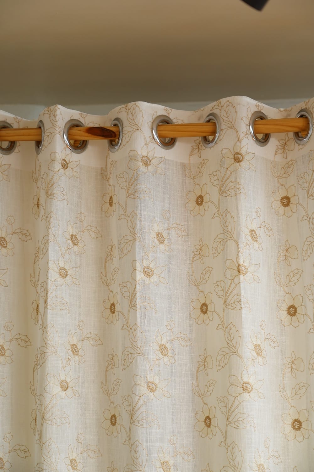 Curtains-Premium embroidered sheer curtains