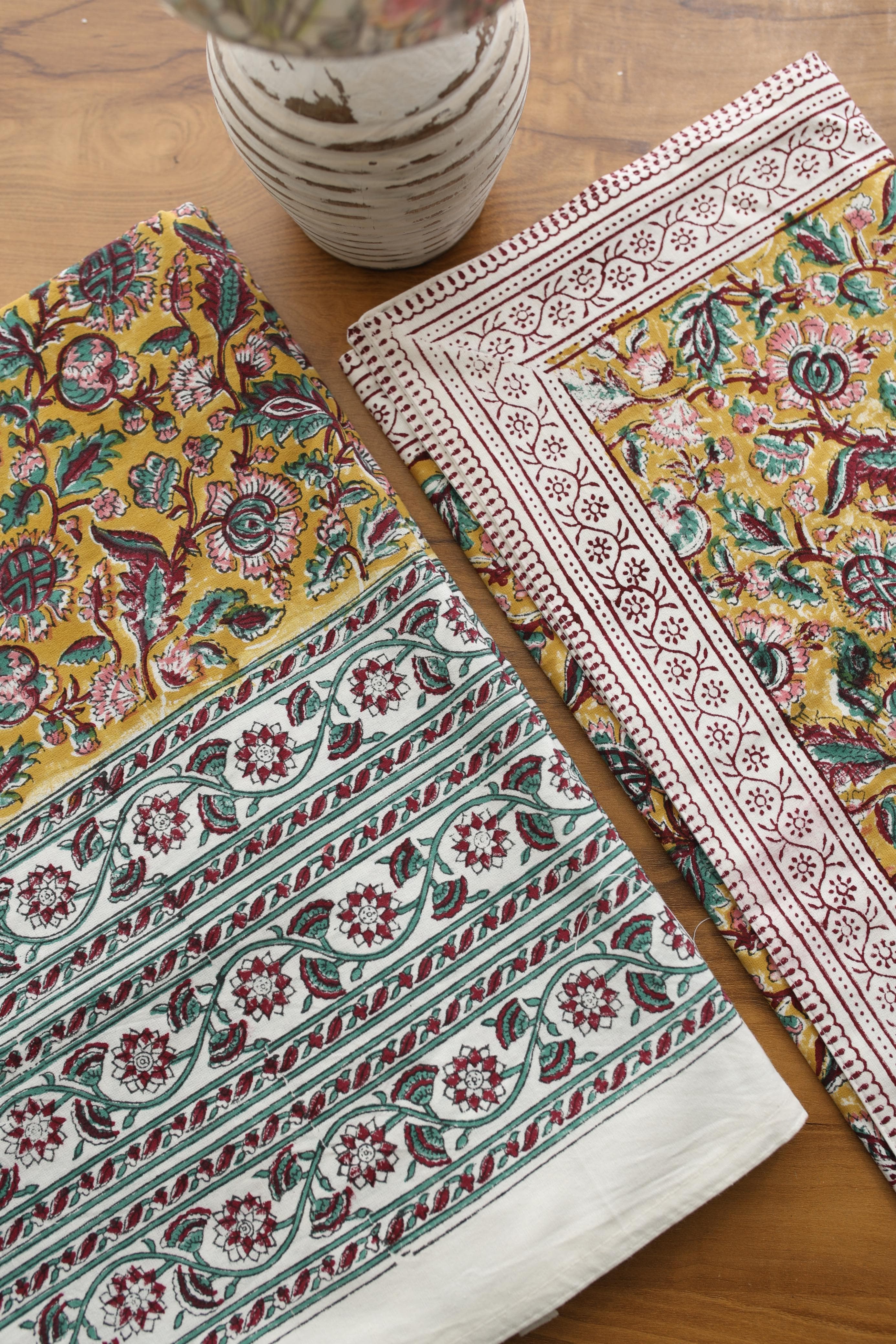 Bedsheets - Queen Mugal premium handblock cotton bedsheets