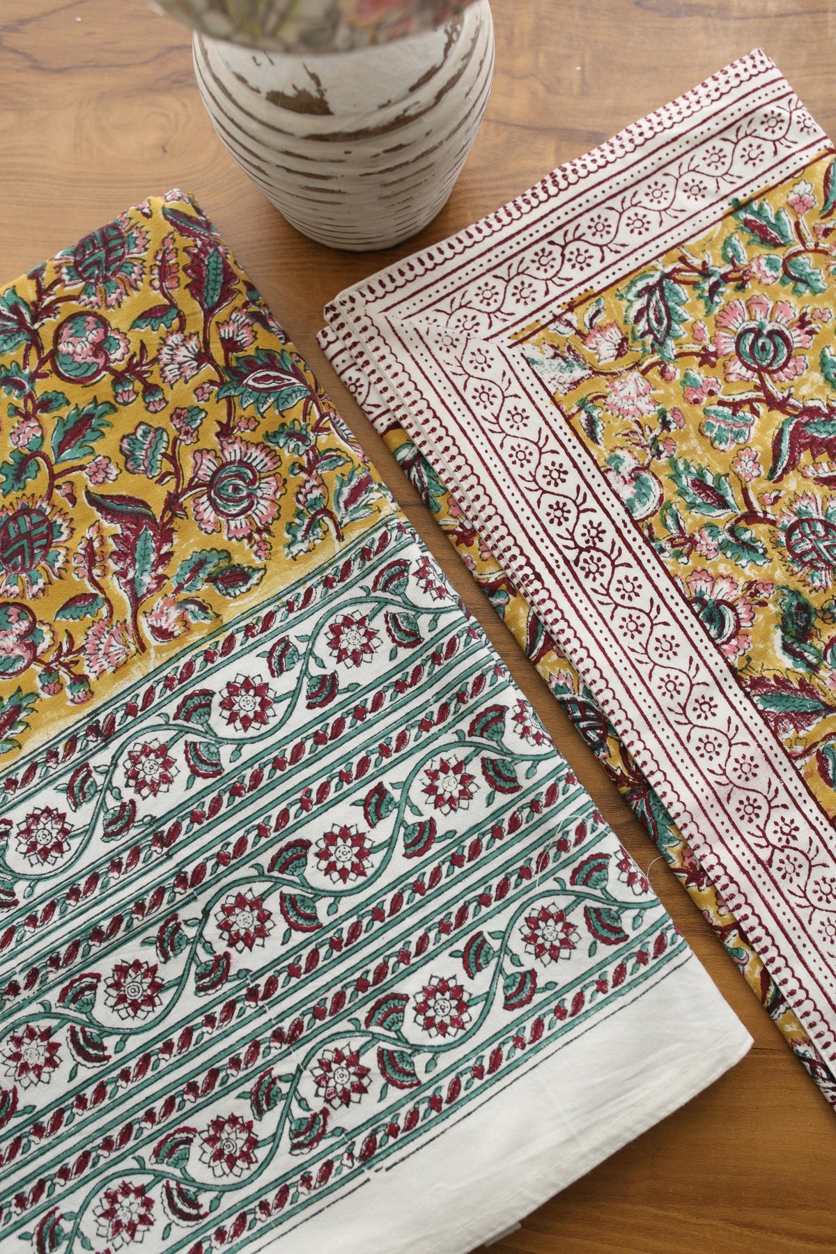 Bedsheets - Queen Mugal premium handblock cotton bedsheets