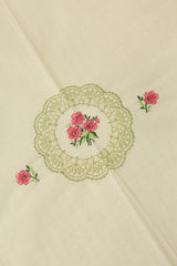 Bedsheets - Queen Premium machine embroidery bedspread off white base