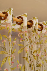 Curtains - Premium embroidery sheer curtain prebooking  (description )