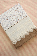 Bedsheets - Premium King soft cotton lace bedsheets majestic