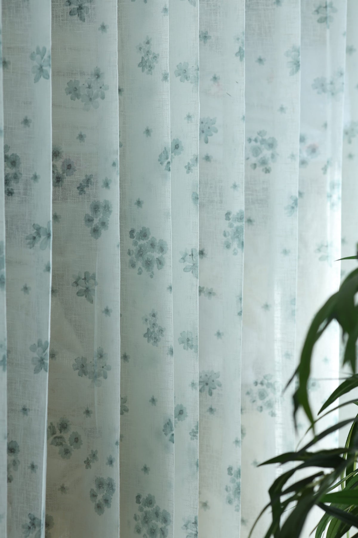 Amethyst Sheer Curtain – Semi Transparent floral print