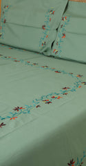 Bedsheets:King Premium Hand Embroidered Bedsheets HEK