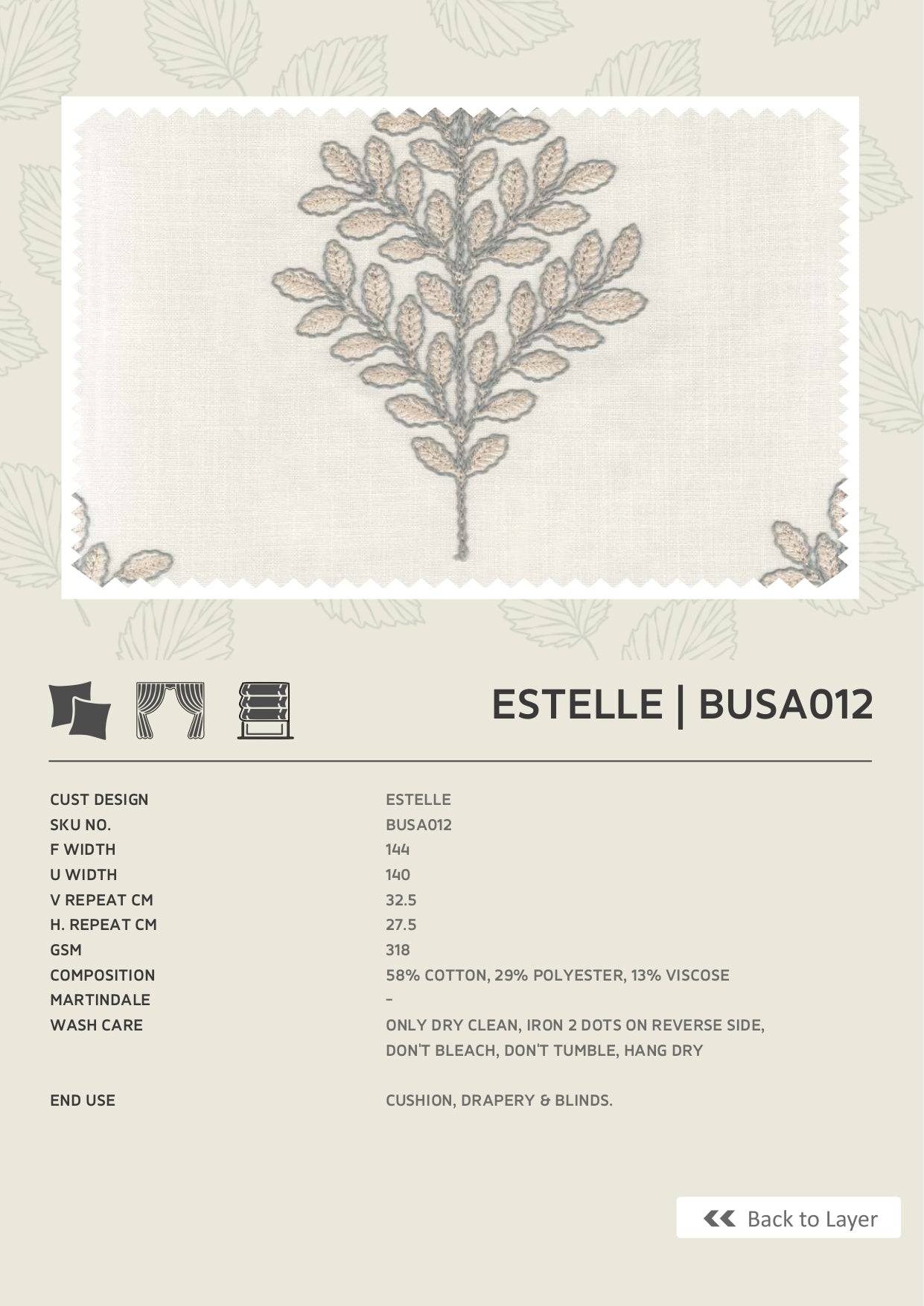 Fabric only-Premium embroidered curtains fabric only(Blinds, Curtains, Cushion covers)