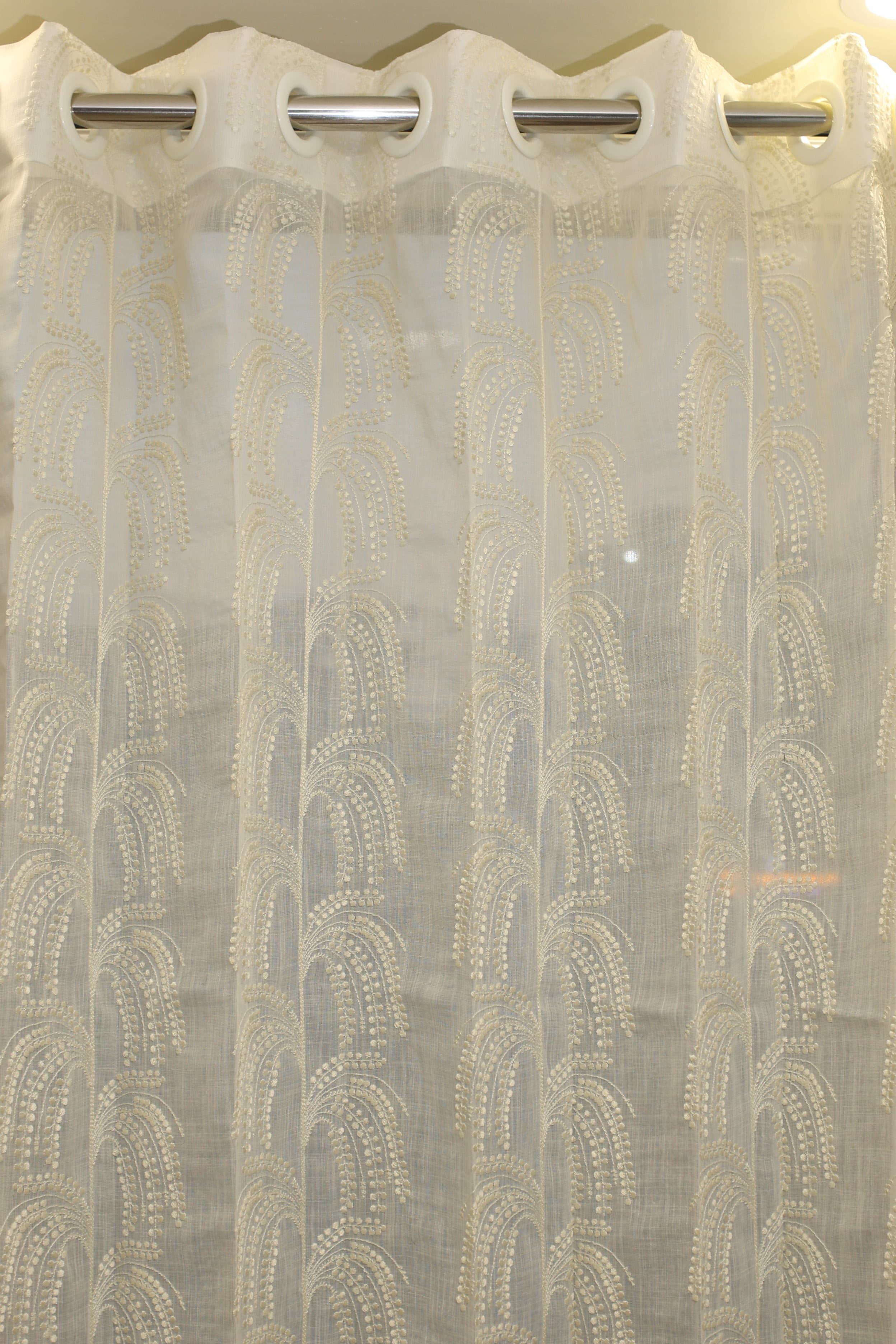 Curtains - Premium embroidery sheer curtains Meluha zinnia prebooking