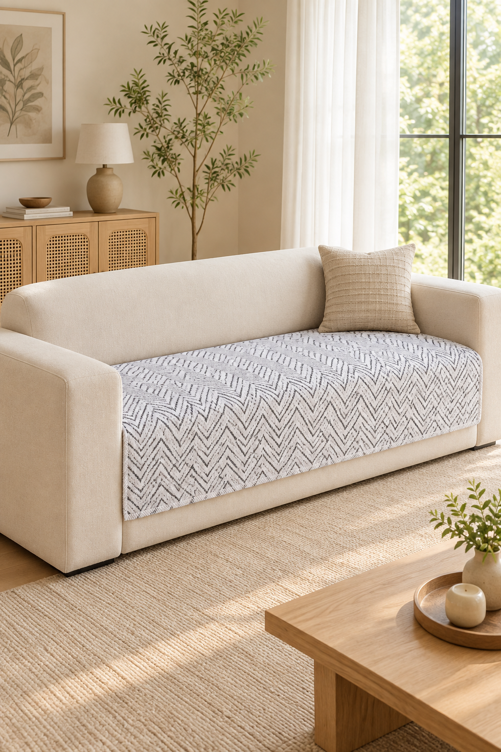 Sofa protector -  description (Colour : Offwhite )