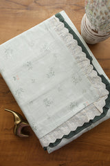 Bedsheets - Premium King soft cotton lace bedsheets majestic