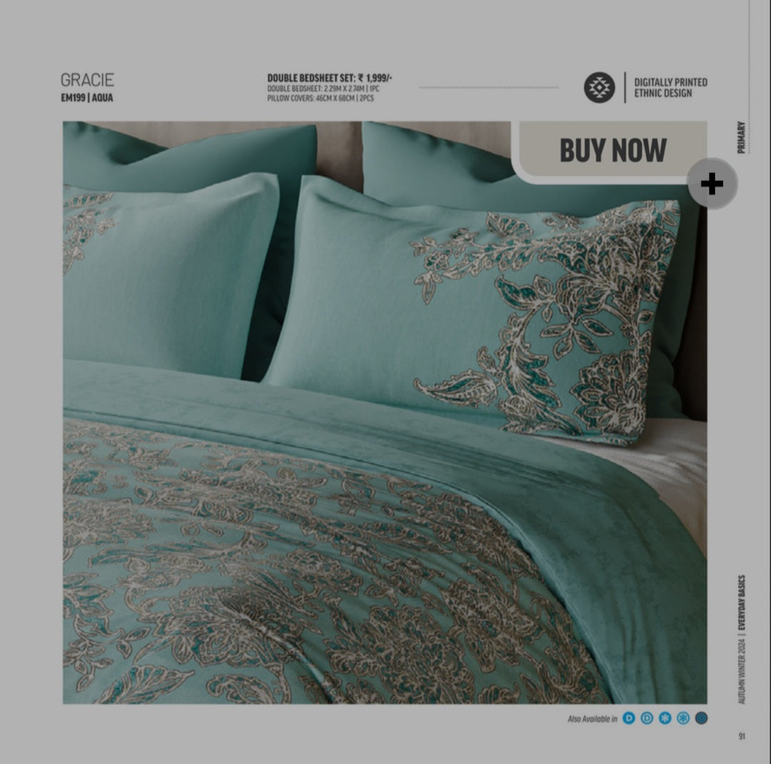 Bedsheets - Queen premium soft cotton bedsheet Digital print DD clearance sale(prim)