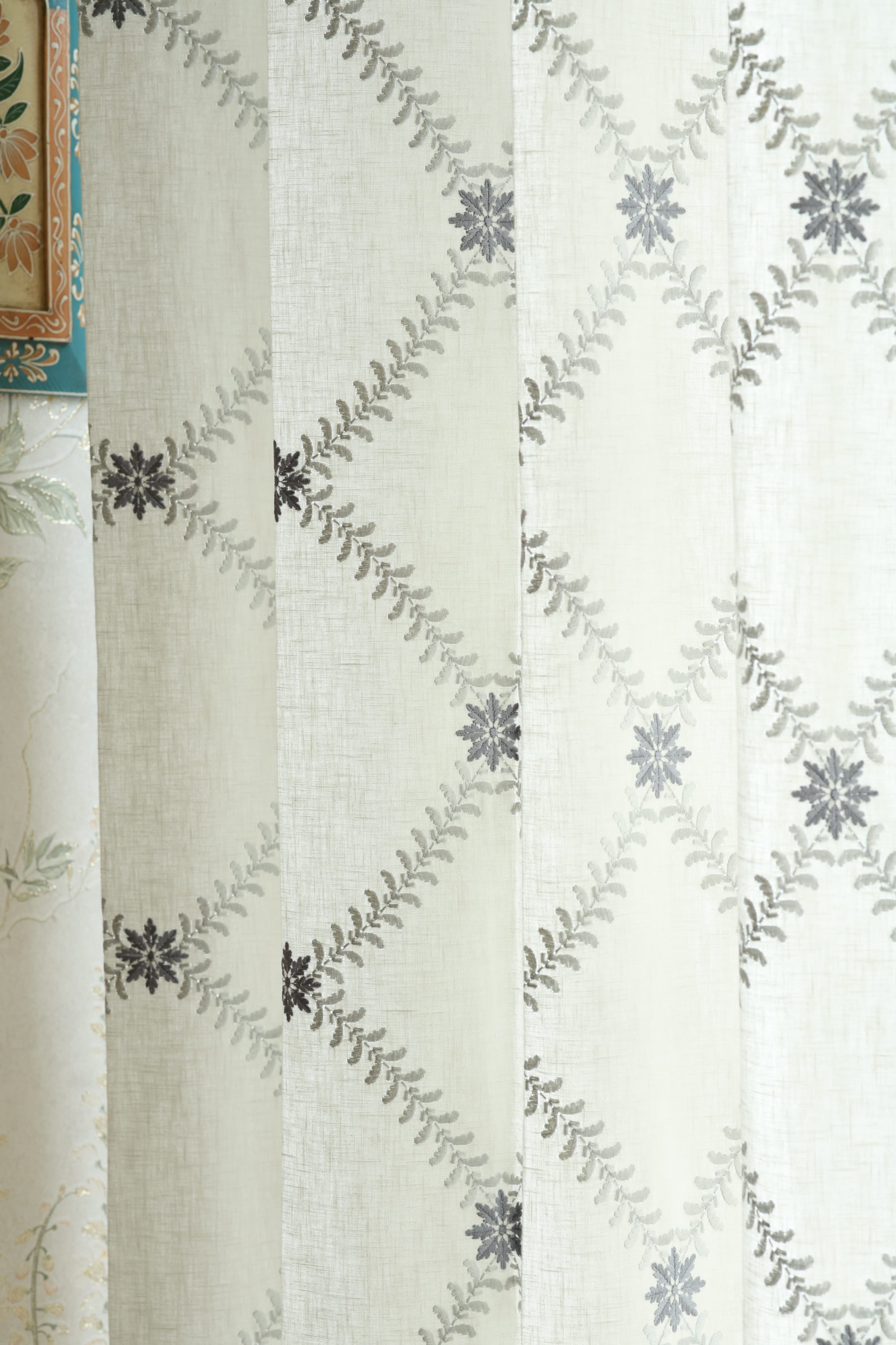 Premium Embroidery Opaque Curtains - Charlotte