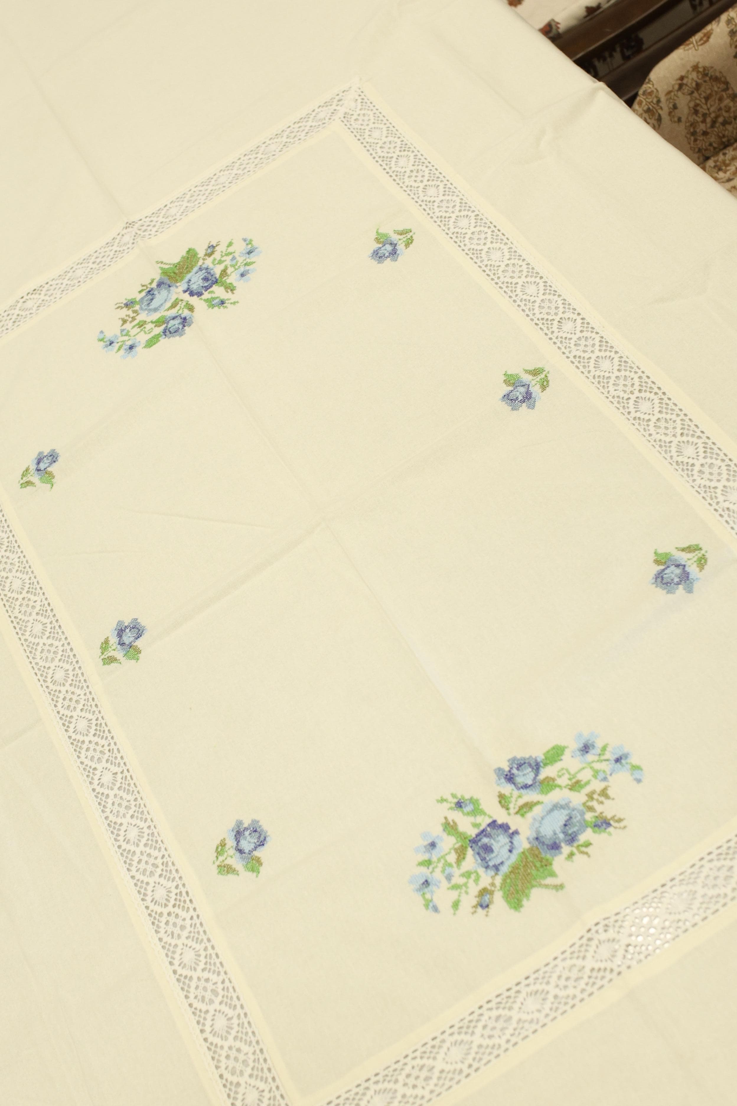 Table cloths - 6 seater cross stitch embroidery