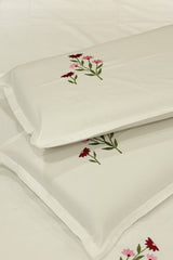 King Size Premium Machine Embroidery Bedsheet Set with 2 Pillow Covers (108x108")