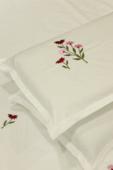 King Size Premium Machine Embroidery Bedsheet Set with 2 Pillow Covers (108x108")