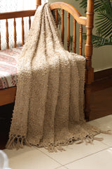 Textured Woven Cotton Sofa Throw