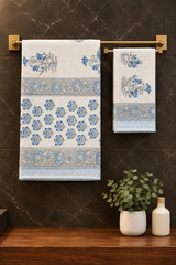 Towels - Waffle Handblock print Towel Set