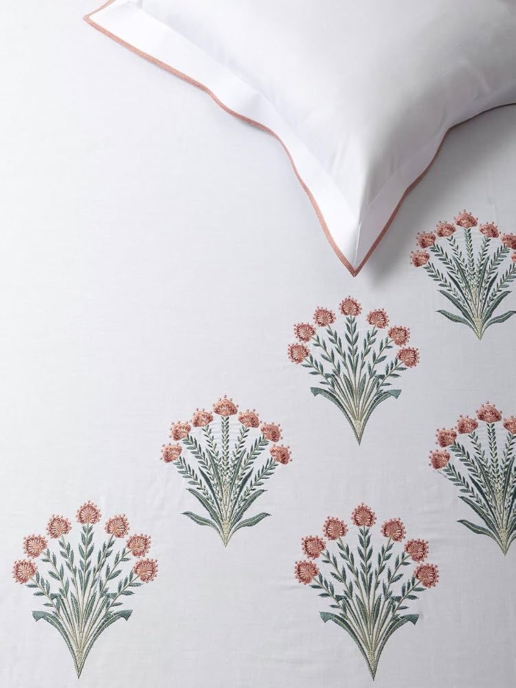 Bedsheets - King Premium machine embroidery bedsheets Sansaar