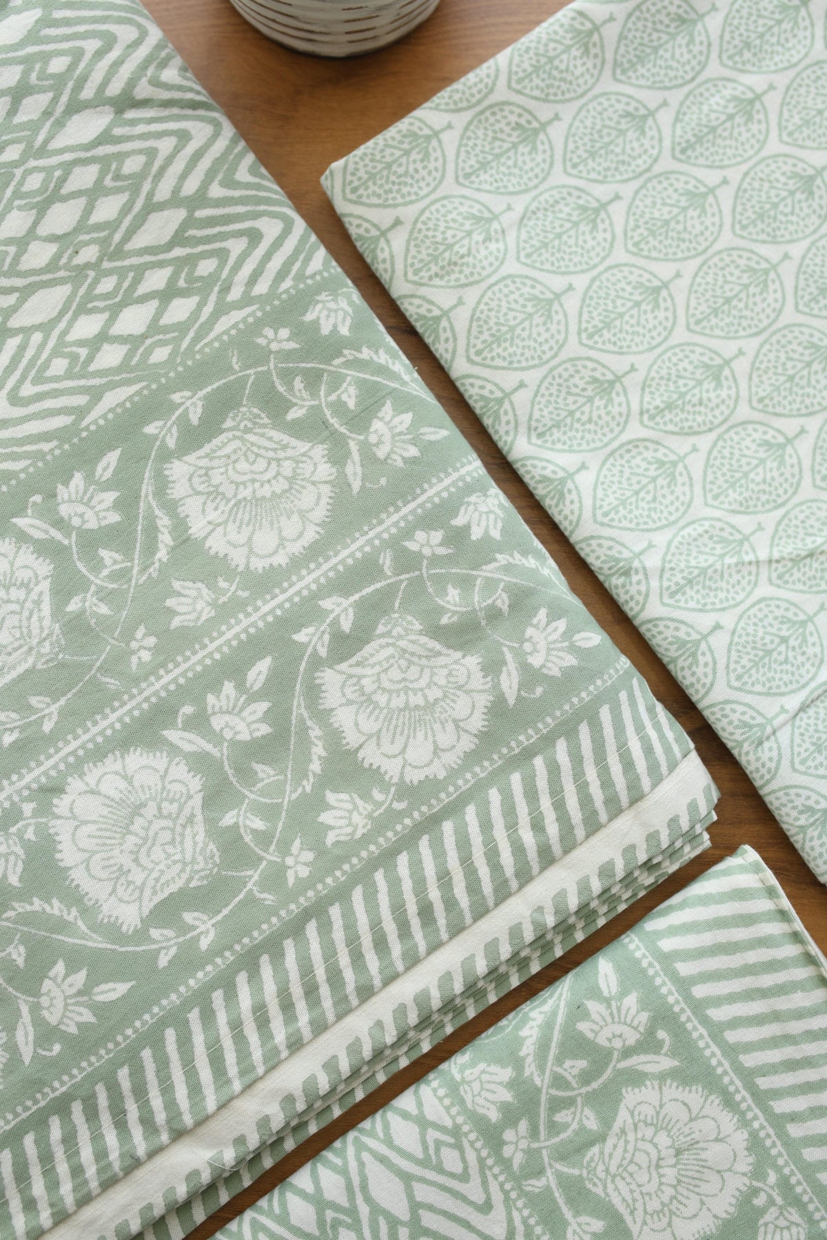 Bedsheets - King handblock veg print bedsheets