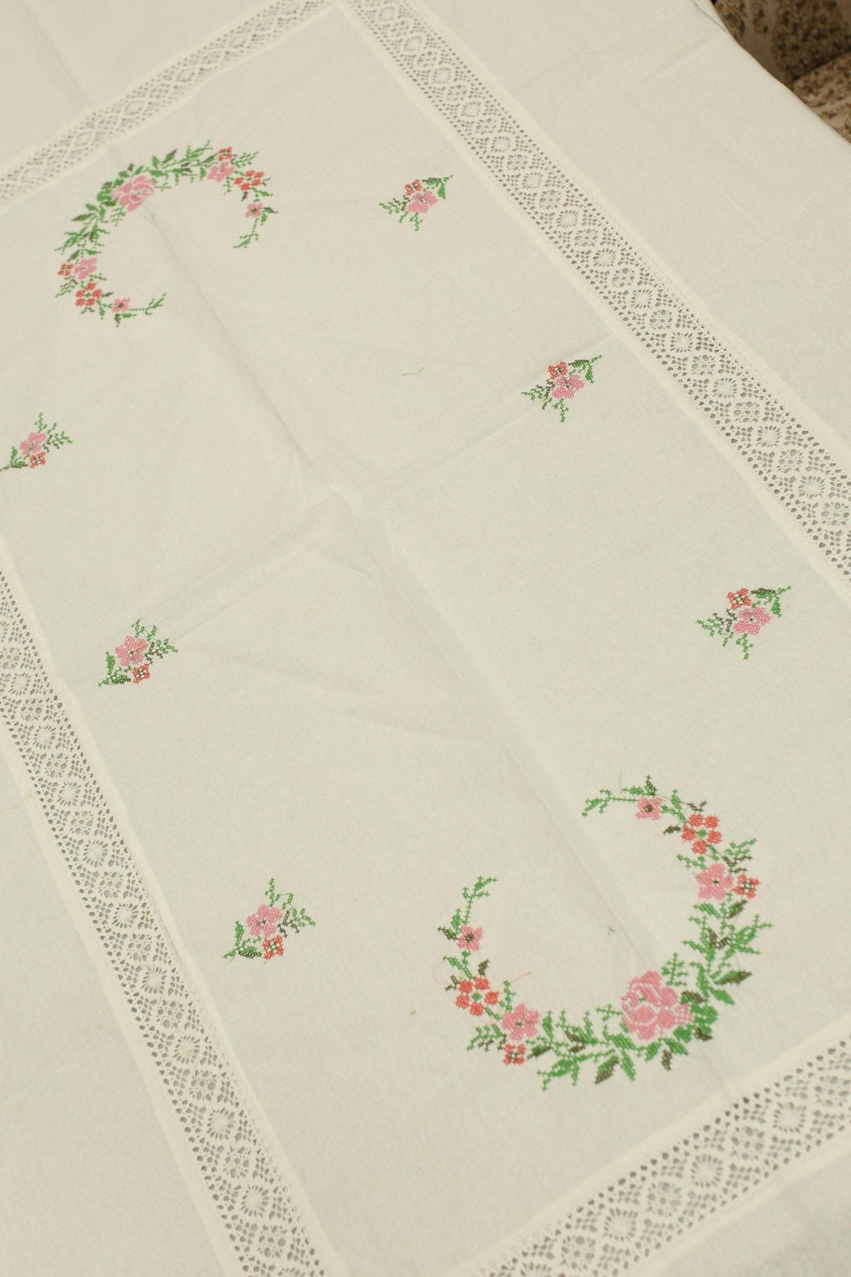 Table cloths - 6 seater cross stitch embroidery