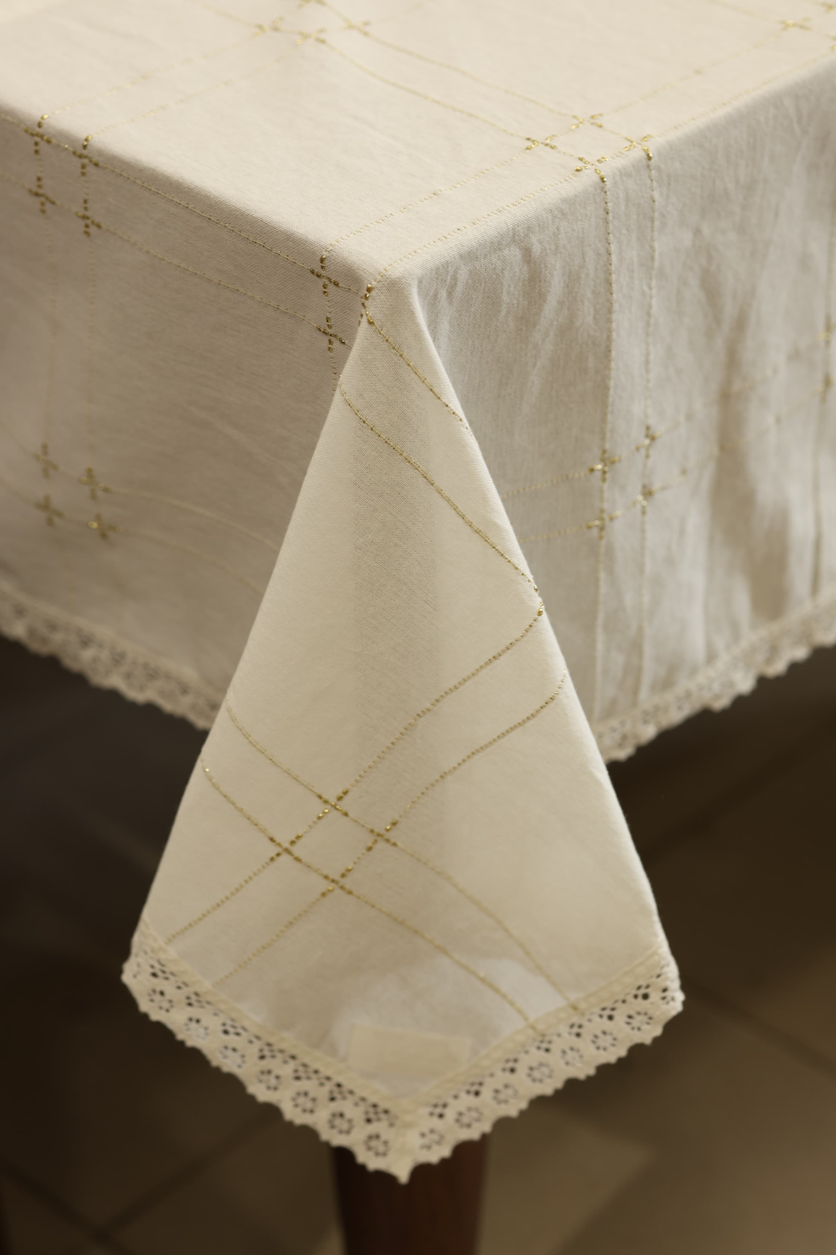 Table Cloth Cross Stitch embroidery - Onam