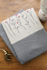 Elegant Floral Embroidery King Bedsheet Set Caspian